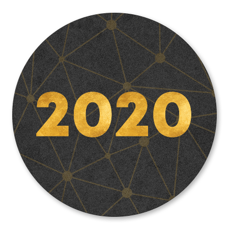 Gouden 2020 verbinding zwart